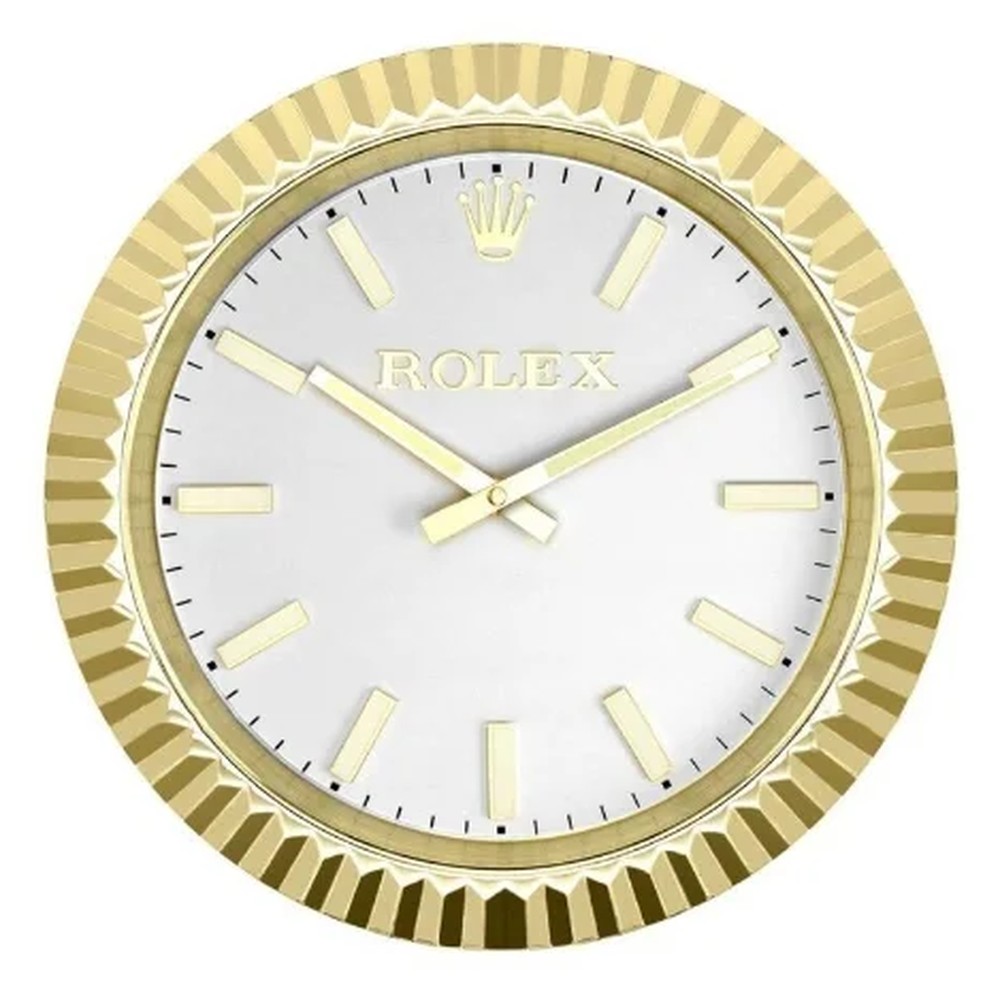 Gold Rolex wall clock