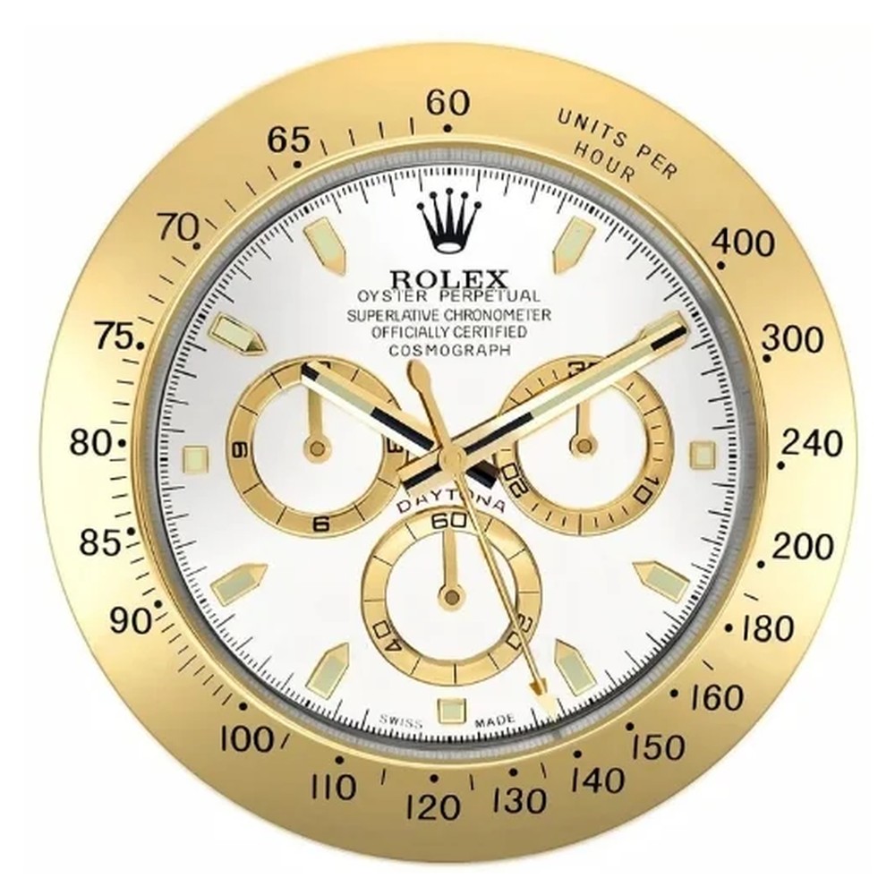 Luxury Wall Clock | Gold & White