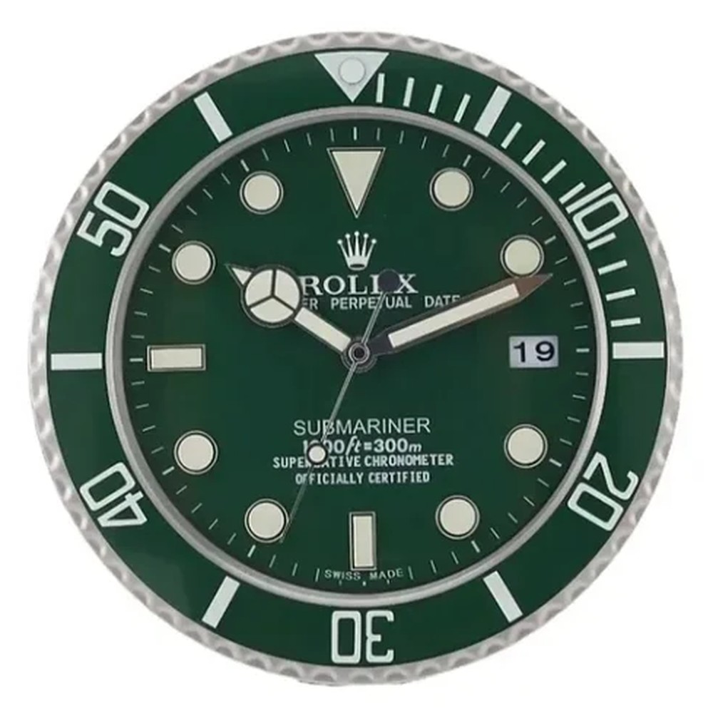 Green Color Rolex wall clock