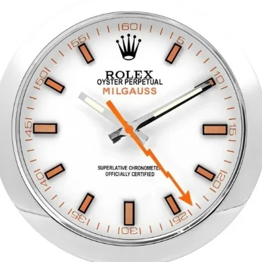 Luxury Wall Clock | Milg White & Silver Color