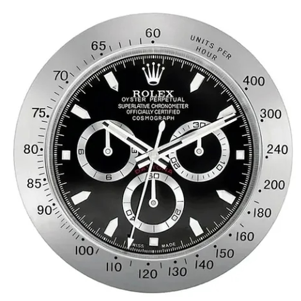 Luxury Wall Clock | Silver & Black