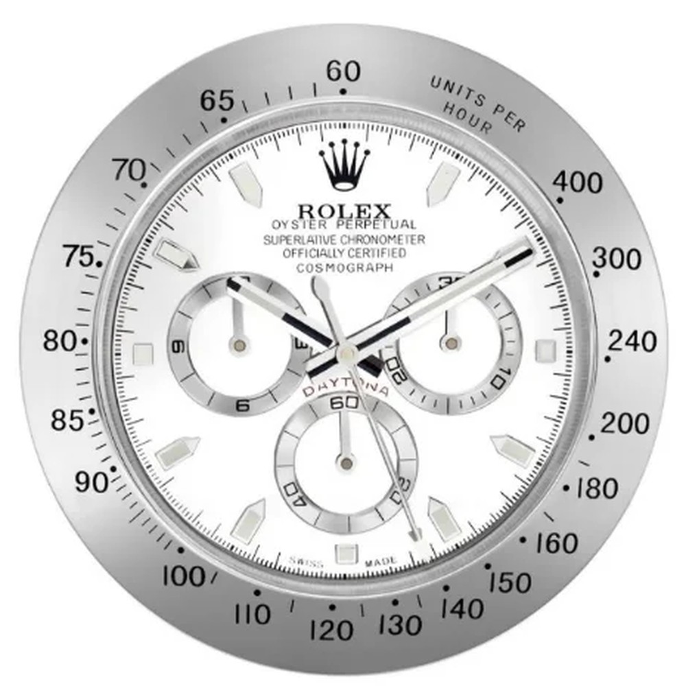 Luxury Wall Clock | Silver & White