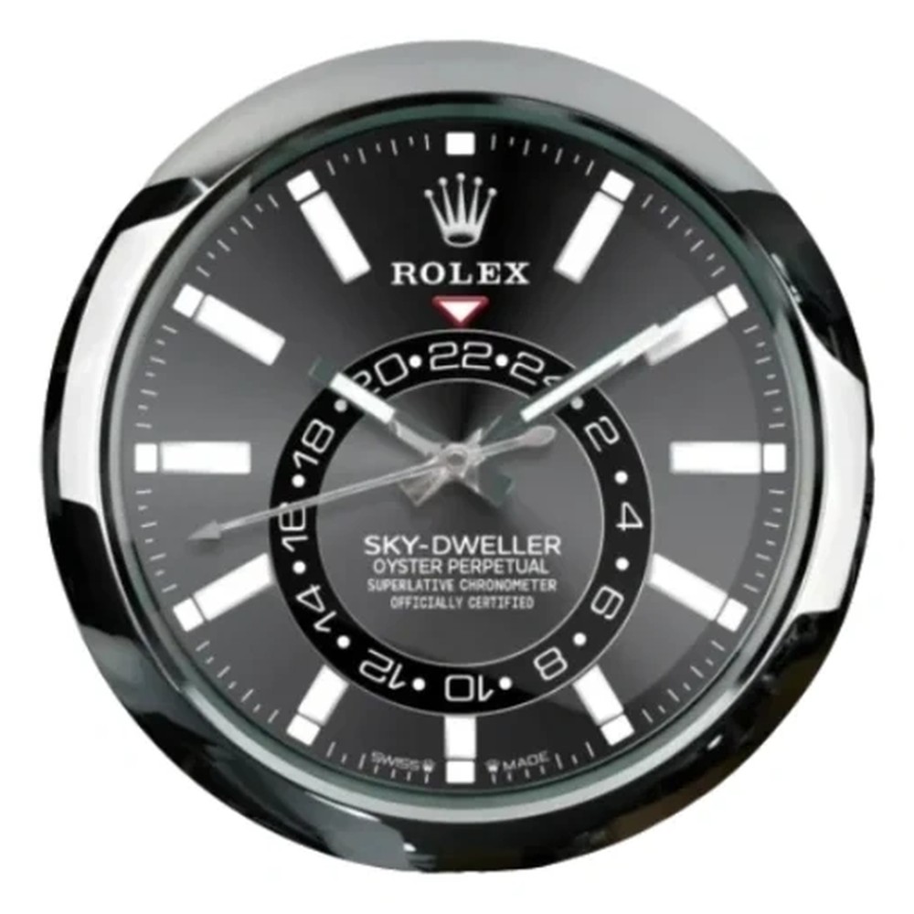 Luxury Wall Clock | Sky Classic Silver & Black