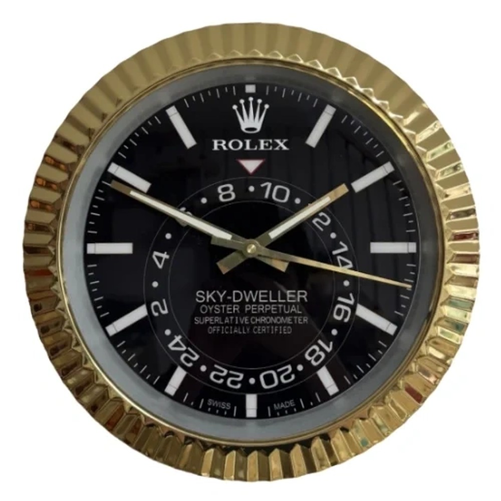 Luxury Wall Clock | Sky Gold & Black
