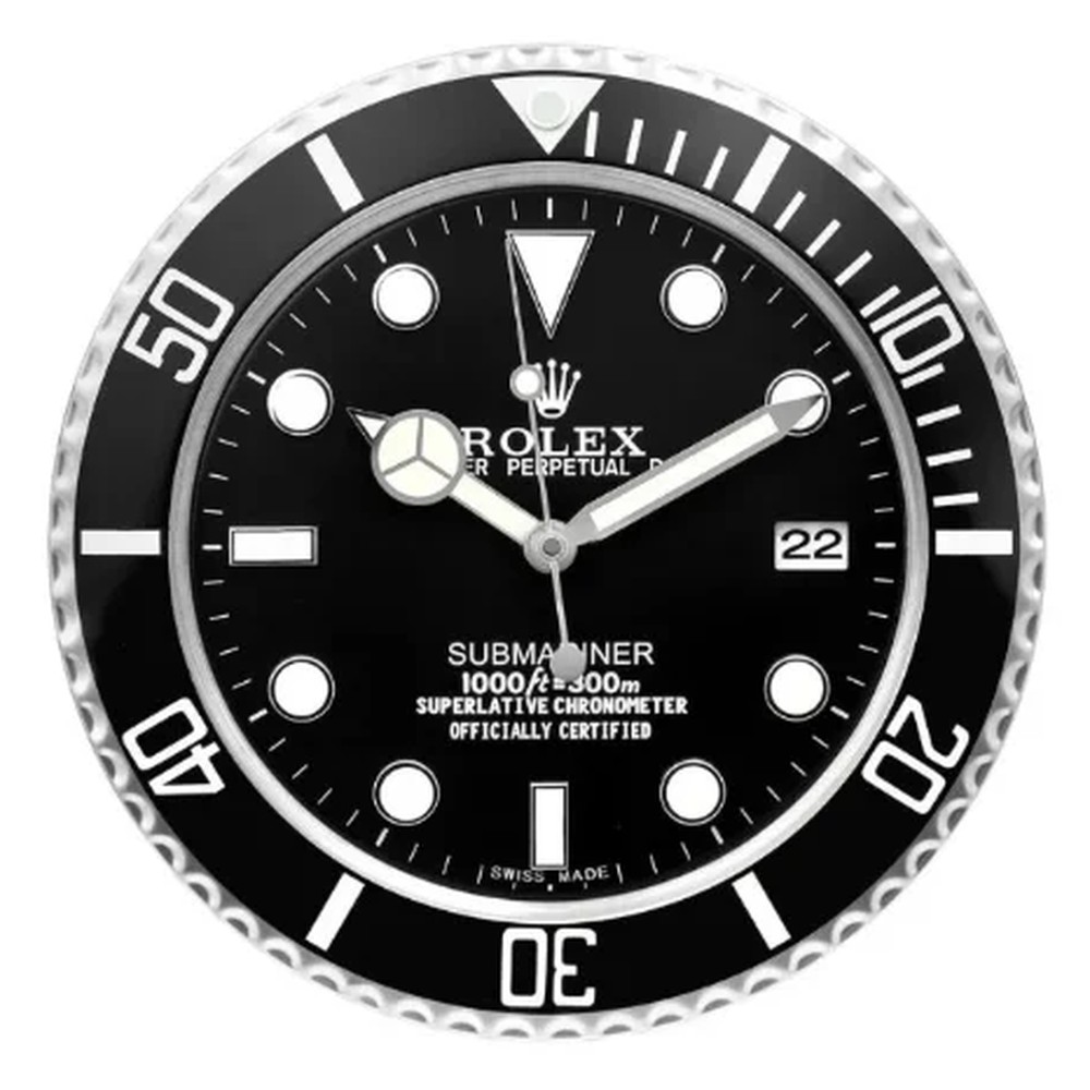 Sub Black Color Rolex wall clock