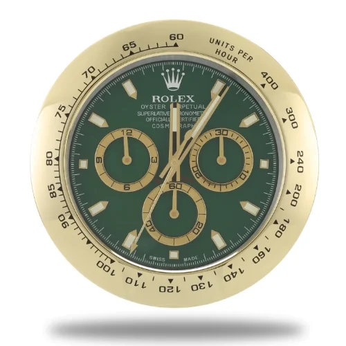 Luxury Wall Clock | Day Gold Green luxury wall clock