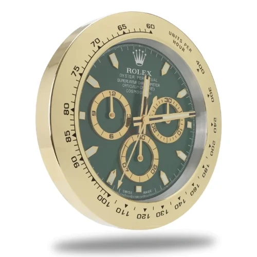 Luxury Wall Clock | Day Gold Green