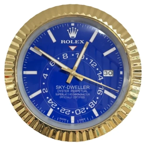 Luxury Wall Clock | Sky Gold & Blue luxury wall clock