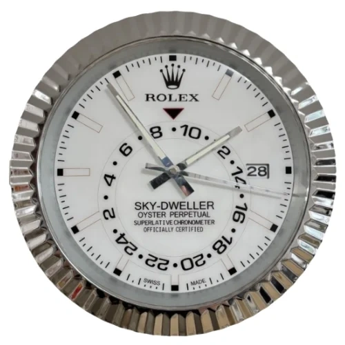 Luxury Wall Clock | Sky Silver & White luxury wall clock