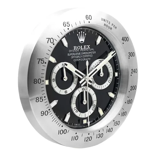 Luxury Wall Clock | Silver & Black