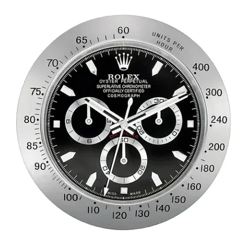 Luxury Wall Clock | Silver & Black luxury wall clock