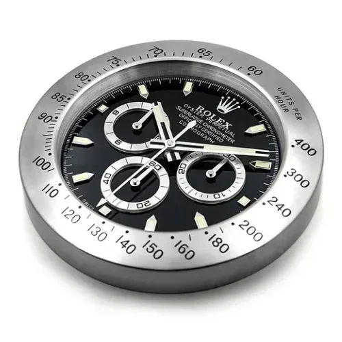 Luxury Wall Clock | Silver & Black