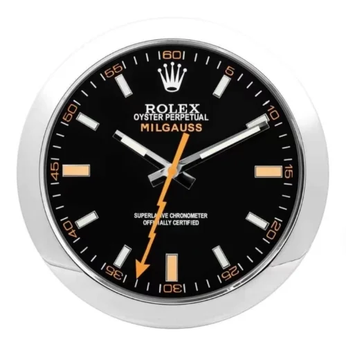 Luxury Wall Clock | Milg Black & Silver Color luxury wall clock