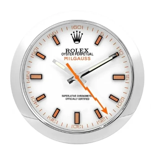 Luxury Wall Clock | Milg White & Silver Color luxury wall clock