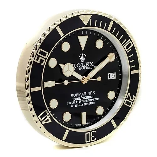 Luxury Wall Clock | Sub Black & Gold Color