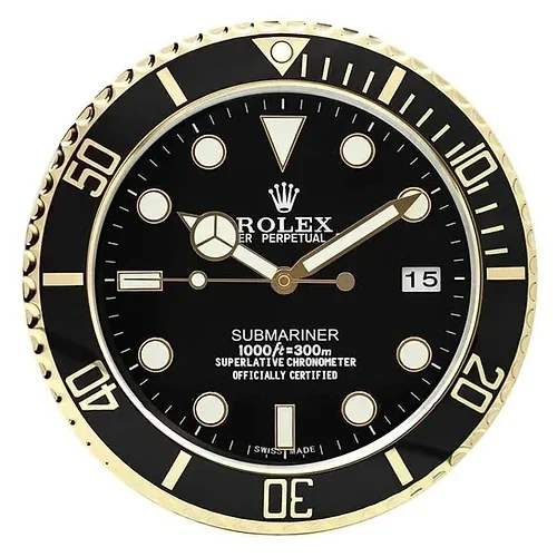 Luxury Wall Clock | Sub Black & Gold Color luxury wall clock
