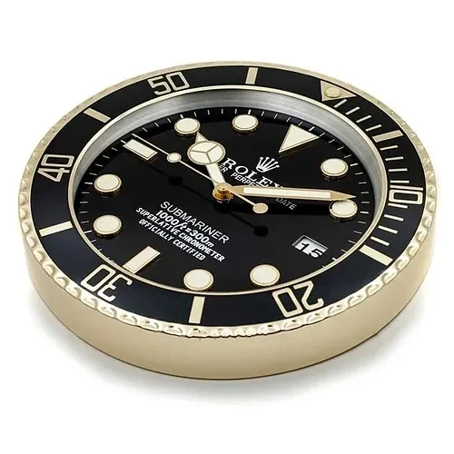 Luxury Wall Clock | Sub Black & Gold Color