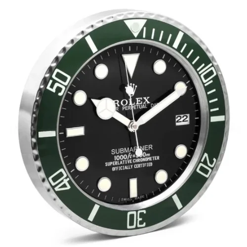 Luxury Wall Clock | Sub Black & Green Color