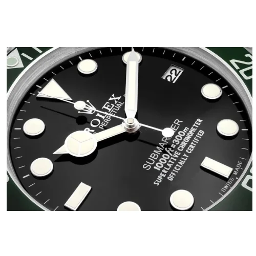 Luxury Wall Clock | Sub Black & Green Color